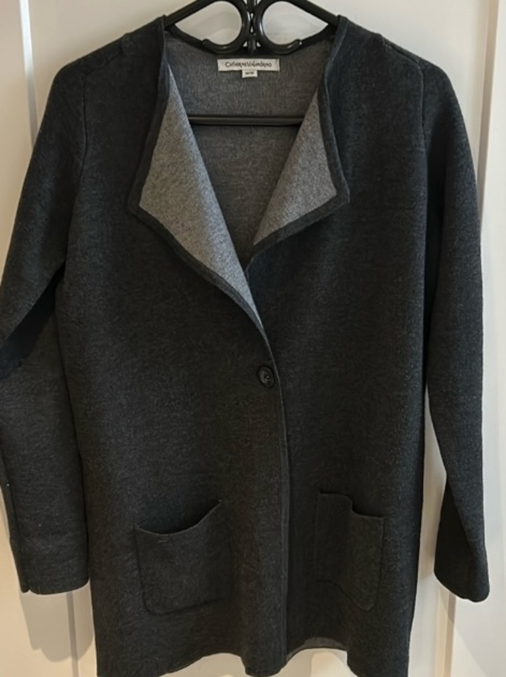 Charcoal Grey Open Sweater Ptp 20”